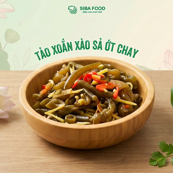 Tảo xoắn xào xả ớt chay CNSB_ Món chay
