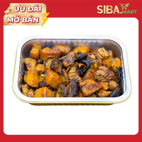 Bí đỏ kho nấm hương chay CNSB_Món chay