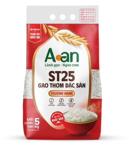 Gạo sạch A An - Gạo ST25 Aan túi 5kg