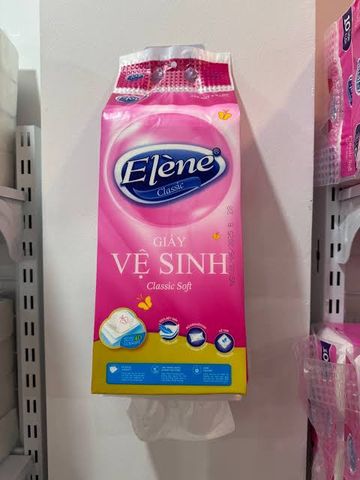 Khăn giấy lụa rút đáy Elene Deluxe 320 tờ 4 lớp (10/T)