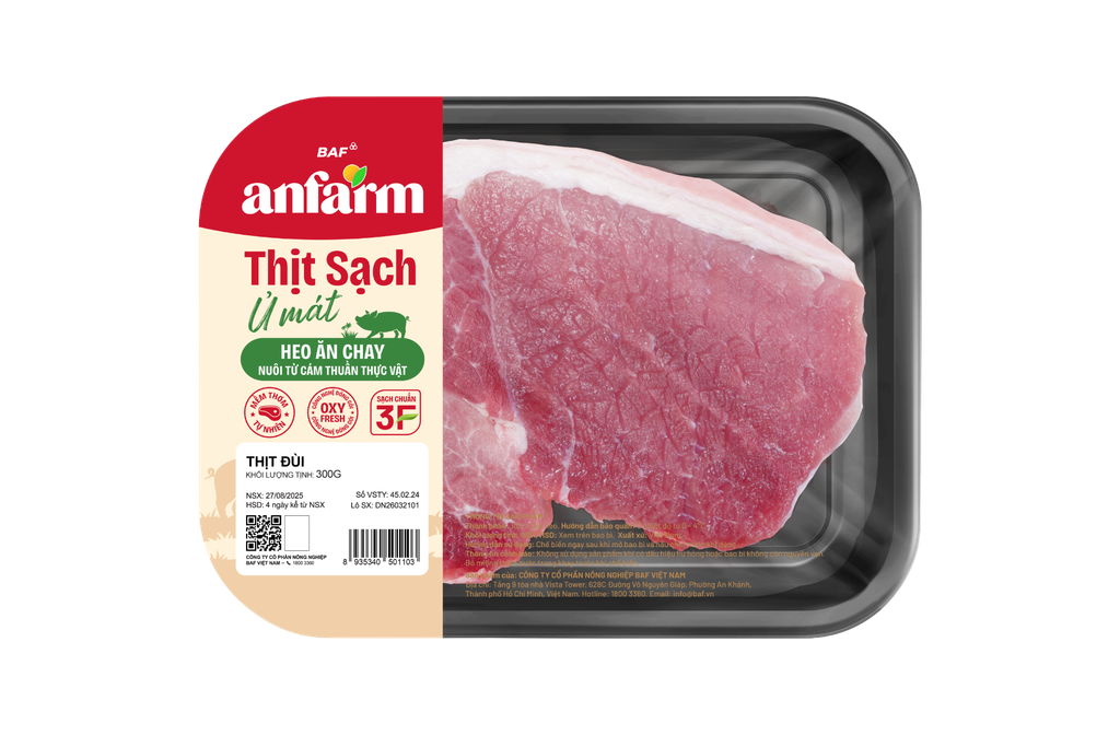 Thịt đùi heo ăn chay Anfarm 500g