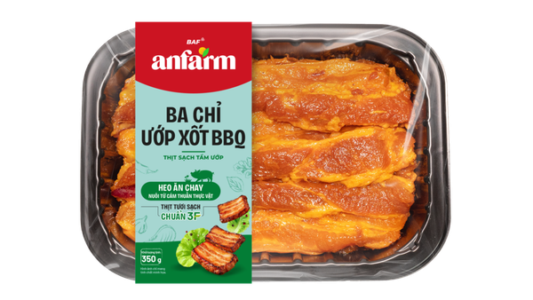 Ba chỉ ướp xốt BBQ Anfarm 350G