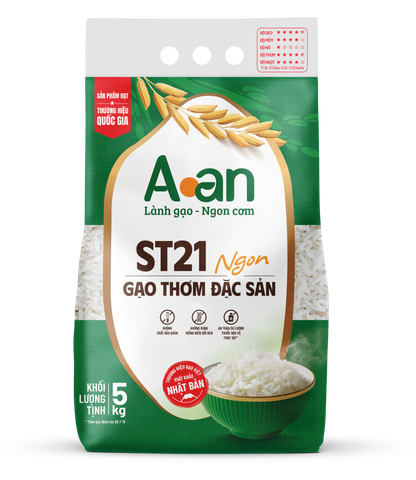 Gạo sạch Aan - Gạo ST21 túi 5kg