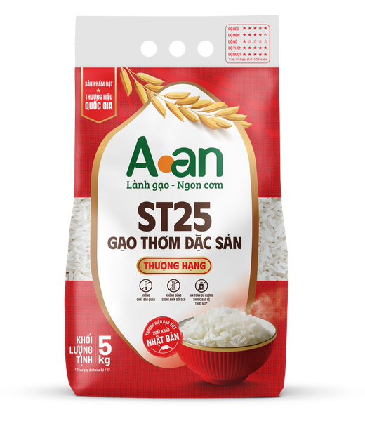 Gạo sạch Aan - Gạo ST25 túi 5kg
