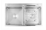  Chậu rửa chén inox 2 hộc mài vát cạnh - KSH02H082SX Kích thước: 820×450×220mm Bao gồm: bộ xả, rổ inox ( giá đã giảm) 