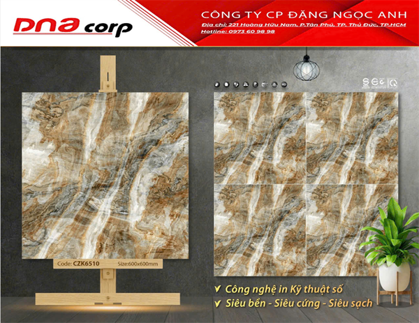  80*80 ckz8510 gạch lát nền đá Bk (3viên/th/1.92m) 