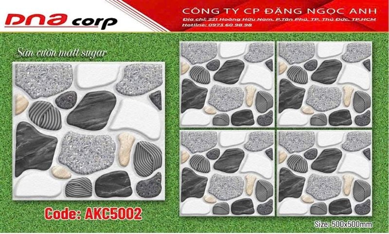  50*50 AKC5002 Gạch lát nền sân vườn men Sugar (T=6V=1.5M) 