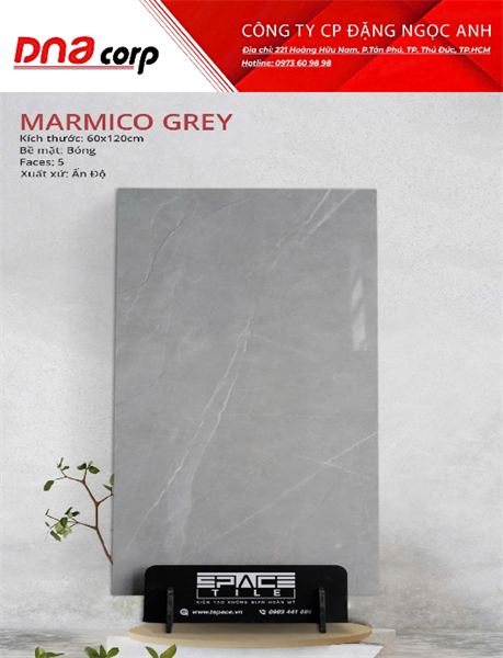  60*12 OG612 MARMICO GREY gạch ốp lát ấn độ ( 2 viên/th/1.44 mét) 
