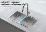  Chậu rửa chén inox 2 hộc mài vát cạnh - KSH02H082SX Kích thước: 820×450×220mm Bao gồm: bộ xả, rổ inox ( giá đã giảm) 