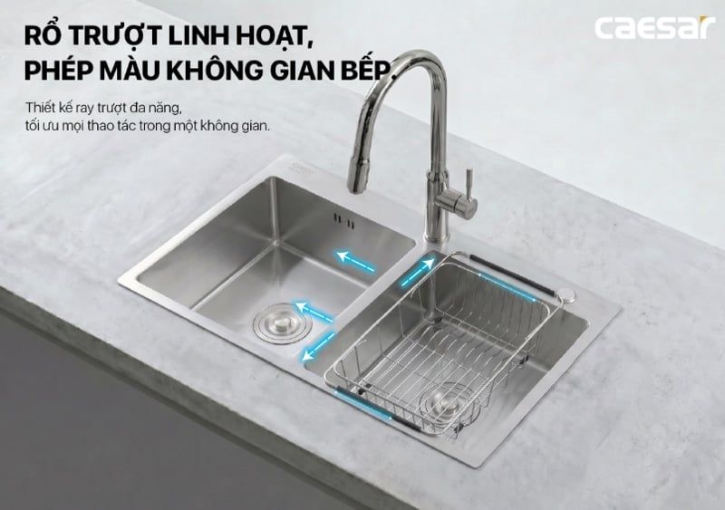  Chậu rửa chén inox 2 hộc mài vát cạnh - KSH02H082SX Kích thước: 820×450×220mm Bao gồm: bộ xả, rổ inox ( giá đã giảm) 