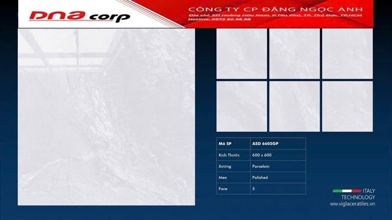  80*80 ASD 8801GP gạch lát nền đá bóng kinh viglacera (1.92m/3v/thùng) 