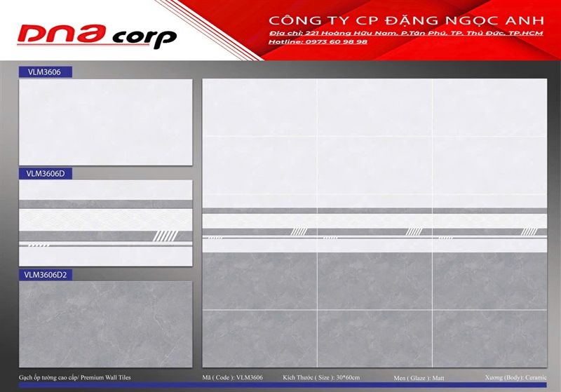  30x60 VLM3606D2 Bộ bóng men 135k/m giao 