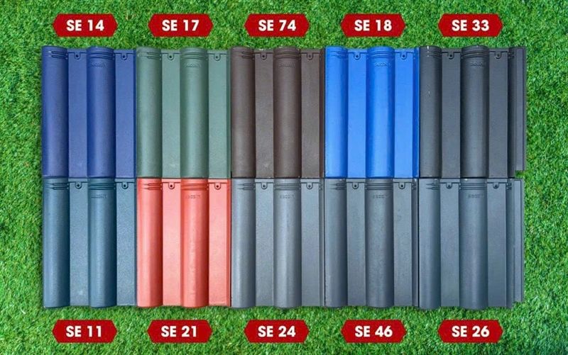  ngói lợp màu SE14 xanh mưc 