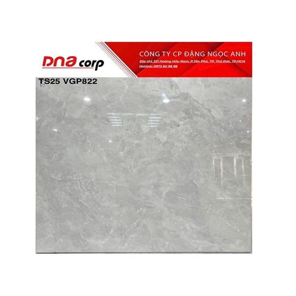  80*80 VGP822 Gạch lát nền đá bóng kính Viglcera (3 viên/thùng/1.92m2) 