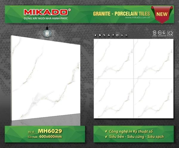  60*60 MH6029 Gạch đá bóng kính MIKADO VŨ LONG (1.44m2/4v/th) 