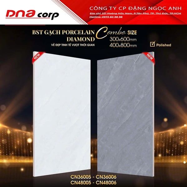  30x60 CN36005 Gạch Đá Bóng Nhạt( 8v/th/1.44m 