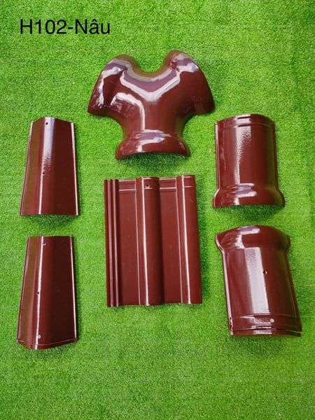 cuối nóc tráng men Hera H102 Nâu 