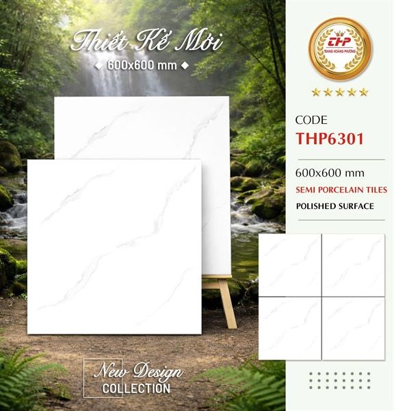  60*60 THP6301 Gạch lát nền đá bóng kính Pancera (5v/1.8m/th) 