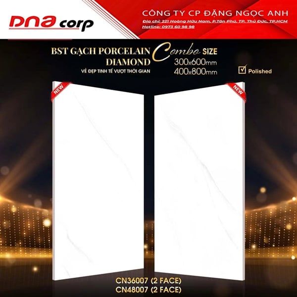  40x80 CN48007 Gạch Đá Bóng 