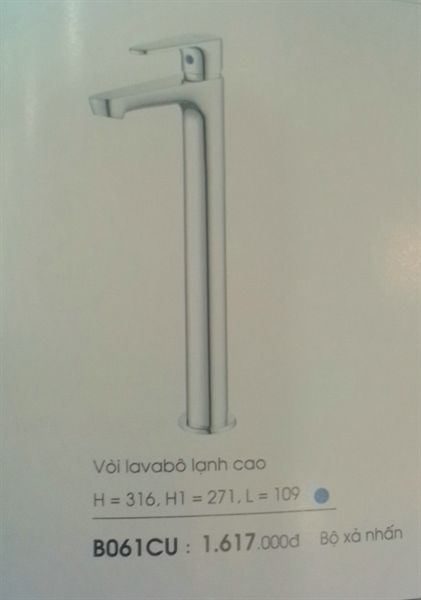  vòi lavabo lạnh H316 (gồm bộ xả nhấn)( GIÁ GIẢM) 