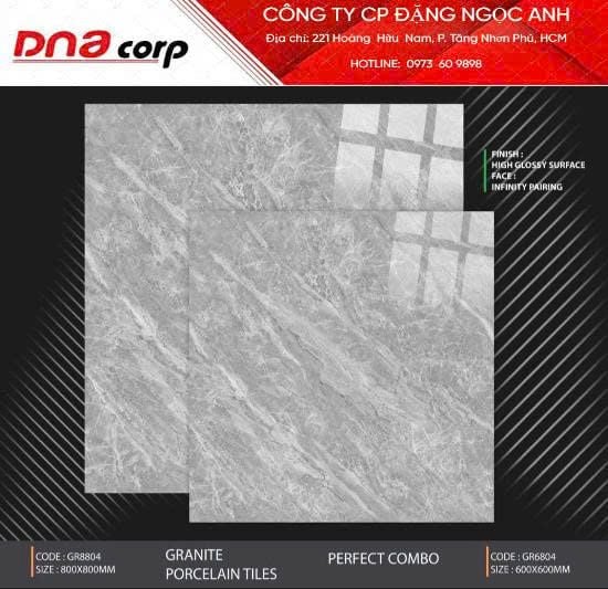  80*80 GR8804 gạch lát nền đá bóng kính (3v/th/1.92met) 