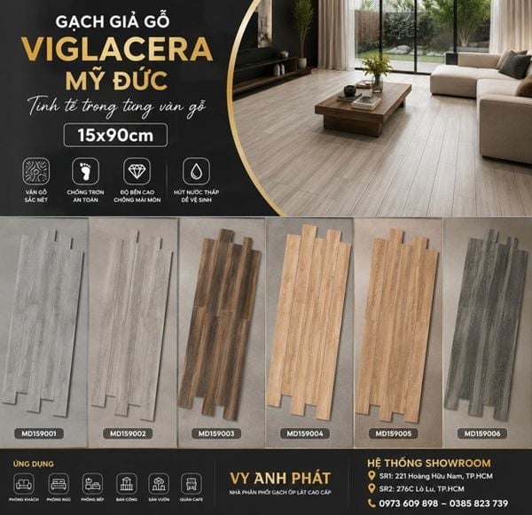  15*90 MD159005 gạch lát nền giả gỗ mỹ đức viglacera (1.08m/8v/th) 