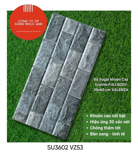  30*60 SU3602 -VZ53 Gạch đá trang trí ( 8 viên/thùng= 1.44m) 