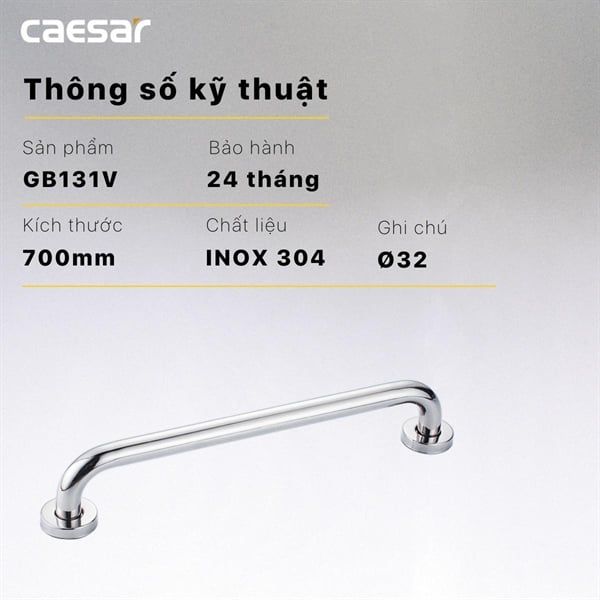  thanh vịn gb131v inox dài 700mm phi 32( đã giảm giá ny 781.000) 