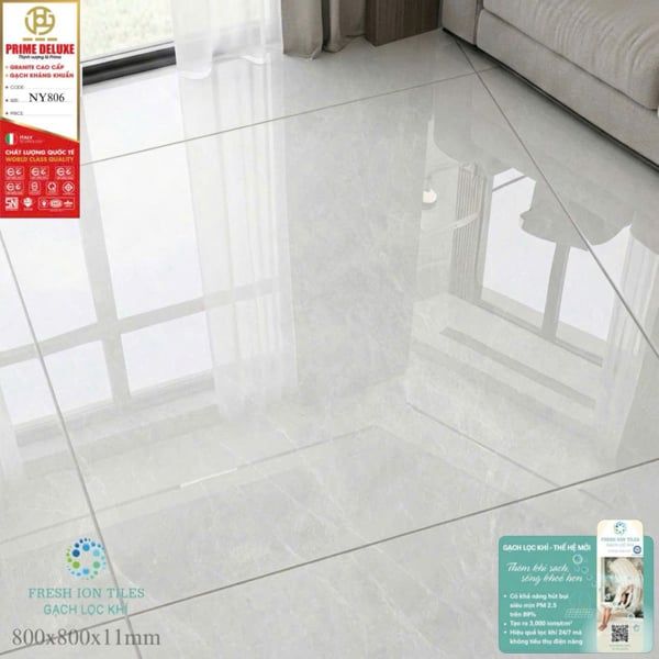  80*80 NY806 Gạch lát nền đá bóng kính Prime (3v/th/1,92m) 