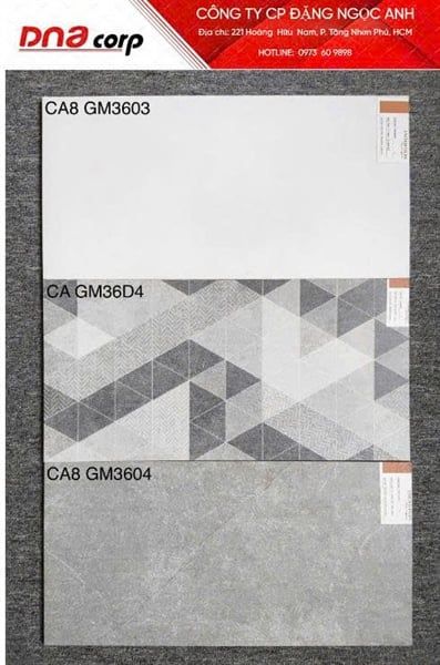  30*60 CA8 GM3604 Gạch ốp tường màu Đậm đá mờ (8v/th/1.44m) 