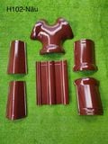  ngói cuối rìa tráng men Hera H102 Nâu 