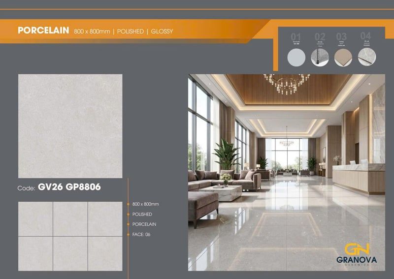  80*80 GV26 GP8806 gạch lát nền đá bóng kính Viglacera (3v/th/1.92m) 