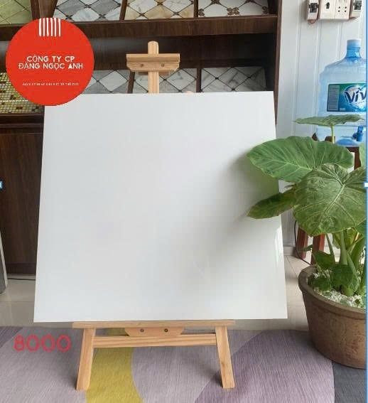  80*80 8000 Gạch lát nền đá bóng kính trắng trơn (3v/th/1.92m) 