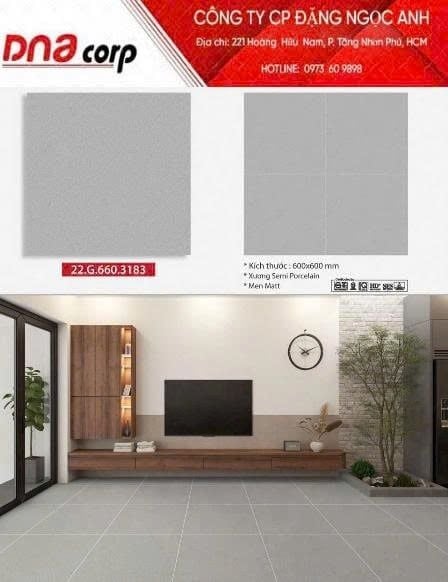  60*60 3183 Gạch ốp lát đá bs mờ (1.44m/4v/th) 