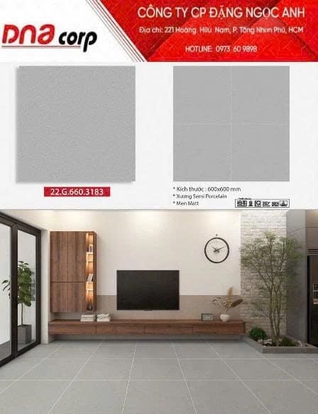  60*60 3183 Gạch ốp lát đá bs mờ (1.44m/4v/th) 
