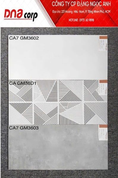  30*60 CA7 GM3602 Gạch ốp tường màu Nhạt đá mờ (8v/th/1.44m) 