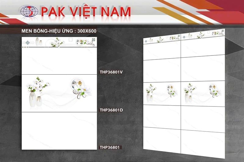  30*60 THP36801V pak Gạch men bóng Viên viền Loại 1 th9v/1.62met 