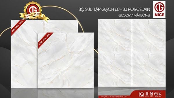  80*80 01886035 Gạch lát nền đá bóng kính ( 1.92m/3v/thùng) 
