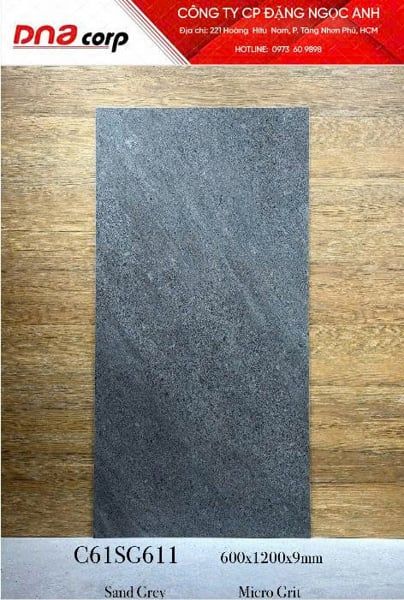  60*120 C61SH611 gạch khổ lơn đá mờ viglacera (2v/h/1,44m) 