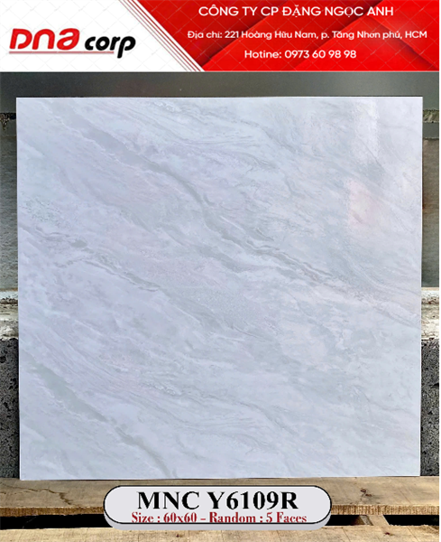  60*60 Y6109R Gạch lát nền Men bóng xám nhạt ý mỹ (4v/th/1.44m) 