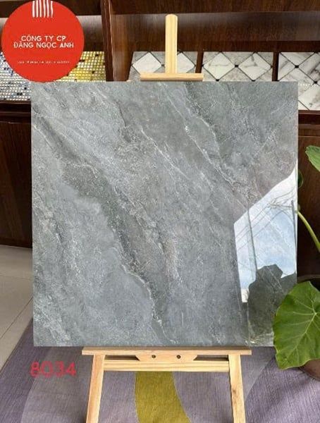  80*80 8034 Gạch lát nền đá bóng kính trắng trơn (3v/th/1.92m) 