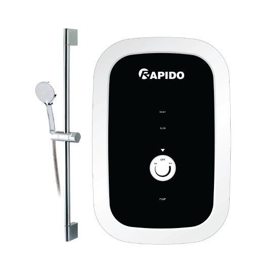  Máy nước nóng trực tiếp Stern RIG – DP 4.5 (bơm tăng áp) hiển thị nhiệt độ 