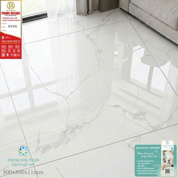  80*80 NY801 Gạch lát nền đá bóng kính Prime (3v/th/1,92m) 