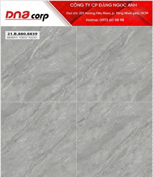  80*80 8839 Gạch lát nền đá bóng (3v/th/1.92m) 