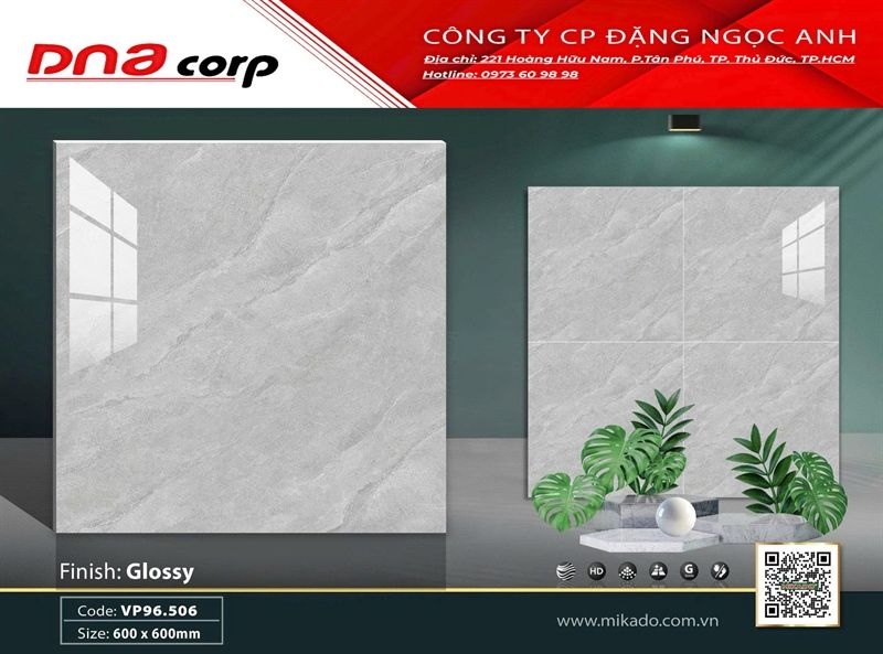  60x60 VP96.506 Gạch Đá Granite - Porcelain Thùng 4v/1.44m 