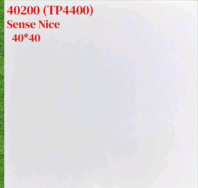  40*40 Tp4400 gạch men trắng trơn ( 6v/th/0.96m) 