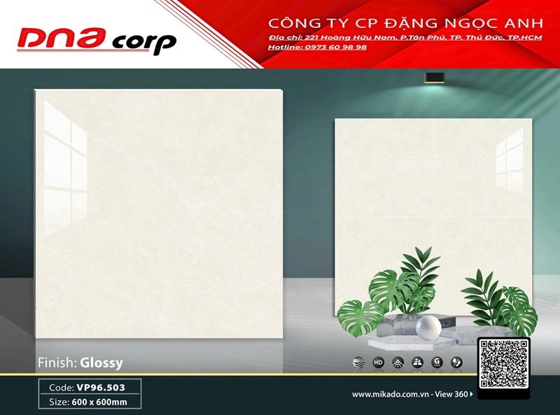  60x60 VP96.503 Gạch Đá Granite - Porcelain Thùng 4v/1.44m 