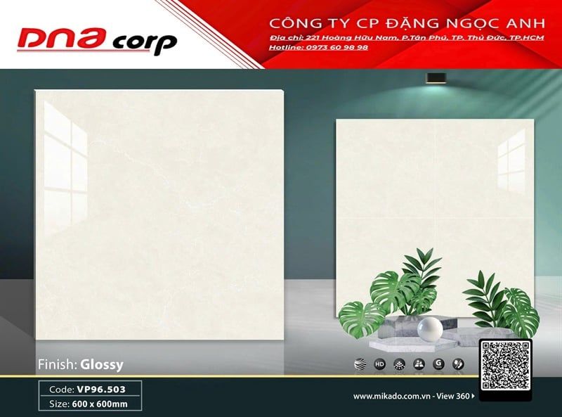  60x60 VP96.503 Gạch Đá Granite - Porcelain Thùng 4v/1.44m 