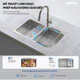  Chậu rửa chén inox 2 hộc KSH02H100SX KT: 1000×500×220mm 
