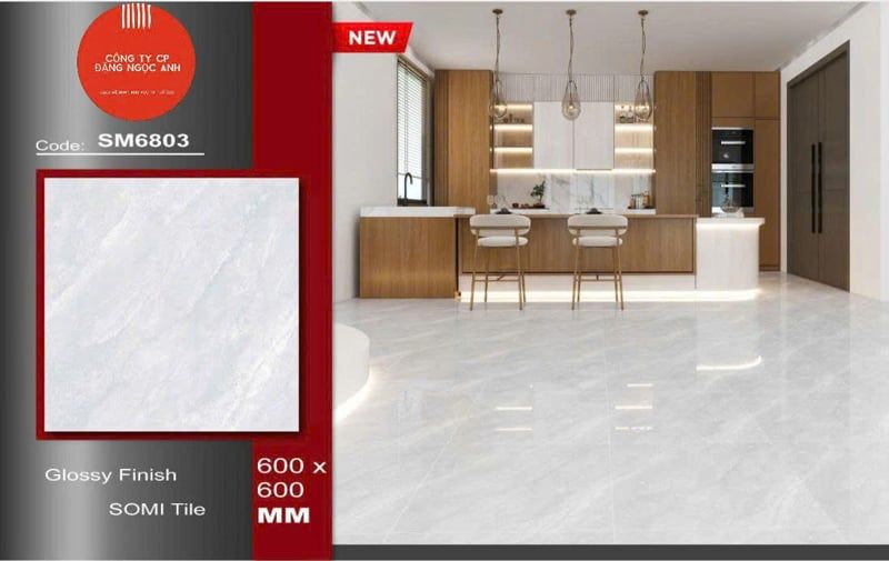  60*60 SM6803 Gạch lát nền đá bóng kính Hà Thanh ( 5v/th/1.8m) 